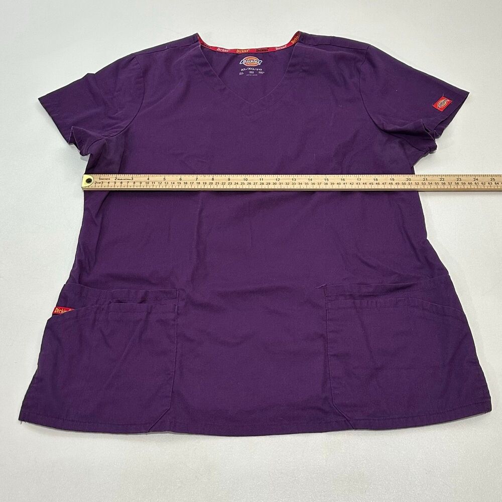 Dickies Men's Tee Purple Logo Crewneck Workwear Cotton Blend‎ Graphic, Size XL - Picture 2 of 4